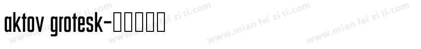 aktov grotesk字体转换